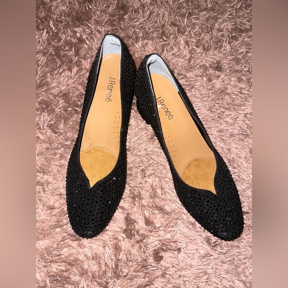 J.Renee Black block heels 11 wedding guest prom bridesmaid NWOT - Picture 2 of 10